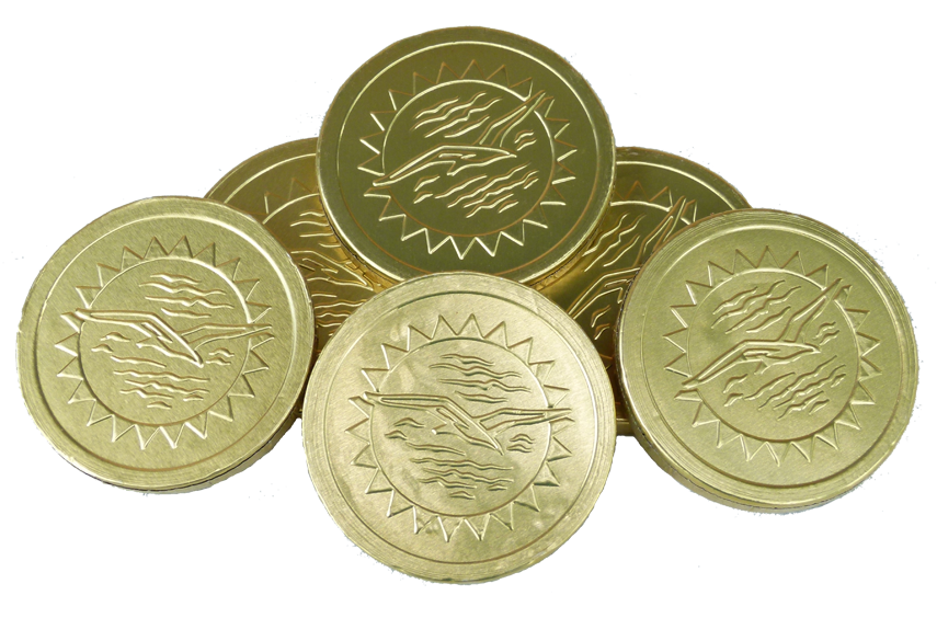шоколадные монеты с логотипом